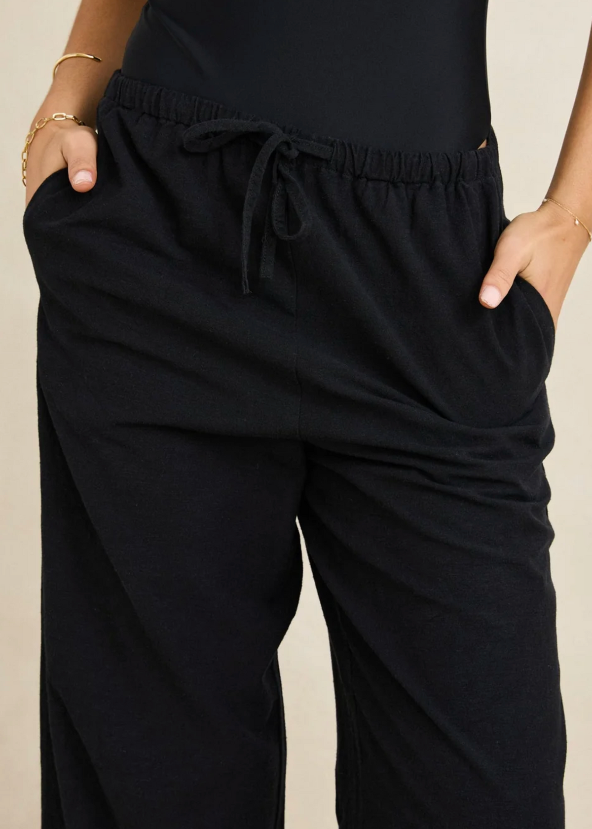 Classic Drawstring Pant - Black | Abbey Road Kaikoura