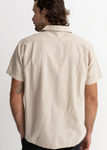 Classic Linen SS Shirt Sand  Abbey Road Kaikoura