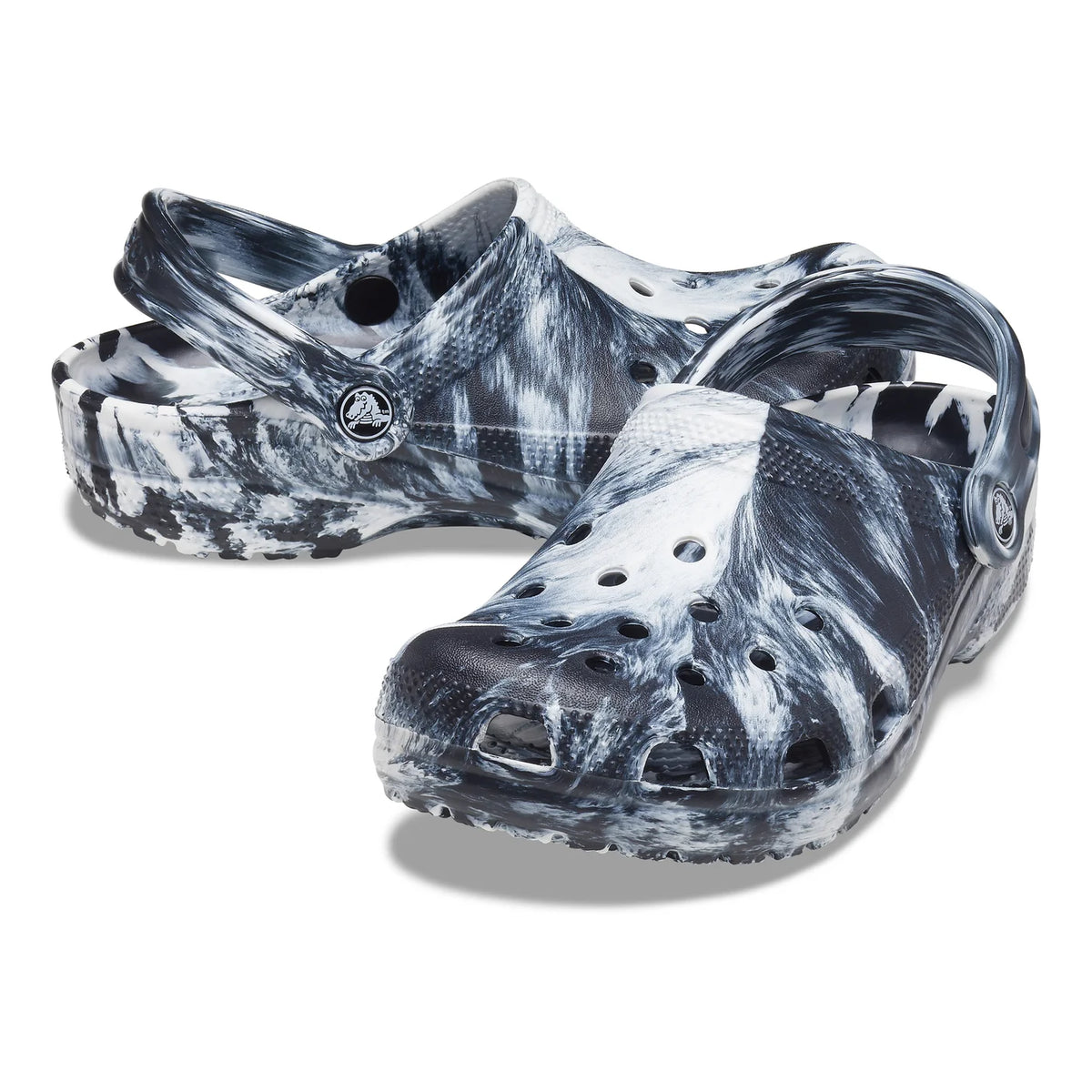 Classic Marbled Clog White/Black | Abbey Road Kaikoura