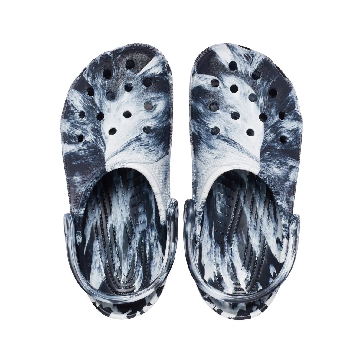 Classic Marbled Clog White/Black | Abbey Road Kaikoura