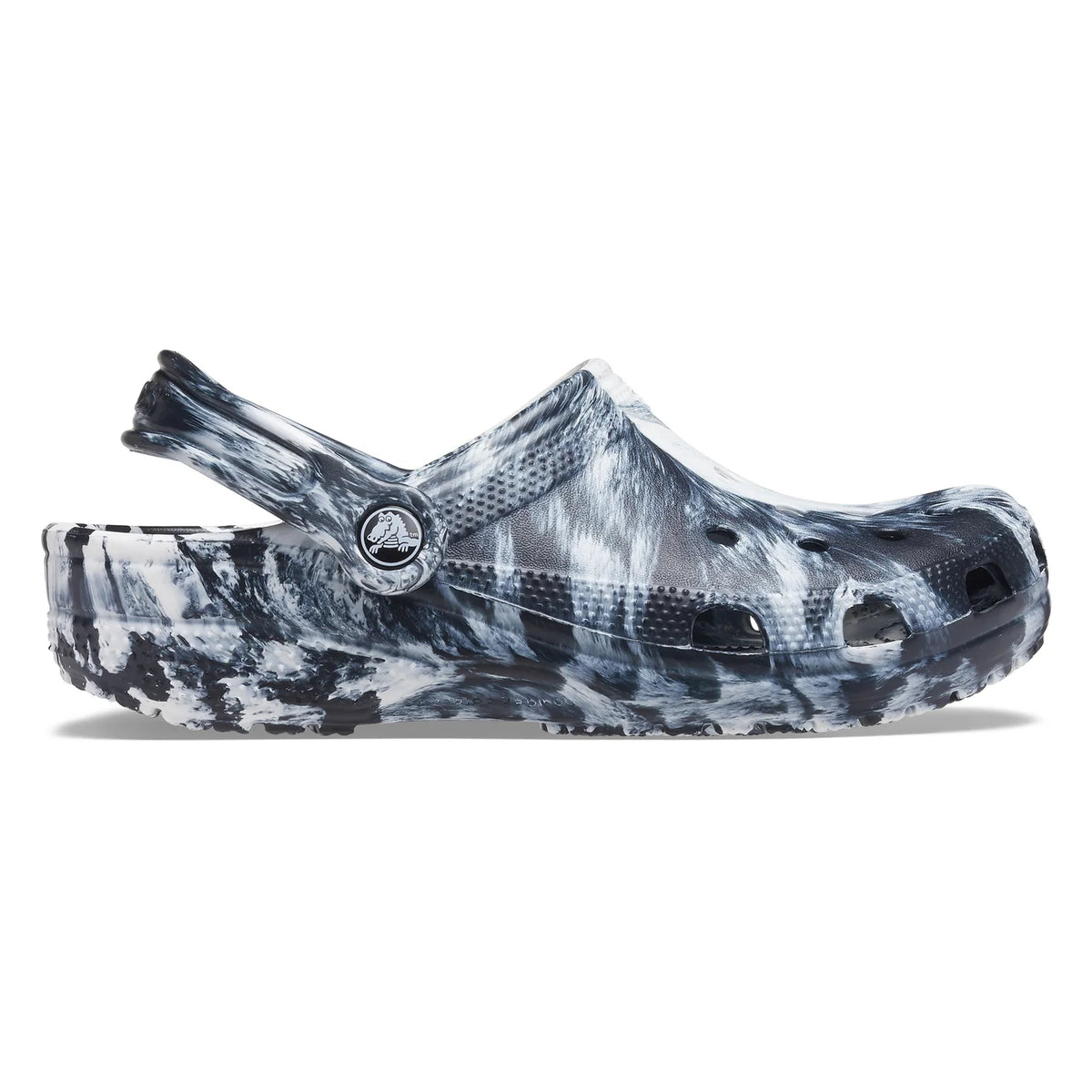 Classic Marbled Clog White/Black | Abbey Road Kaikoura
