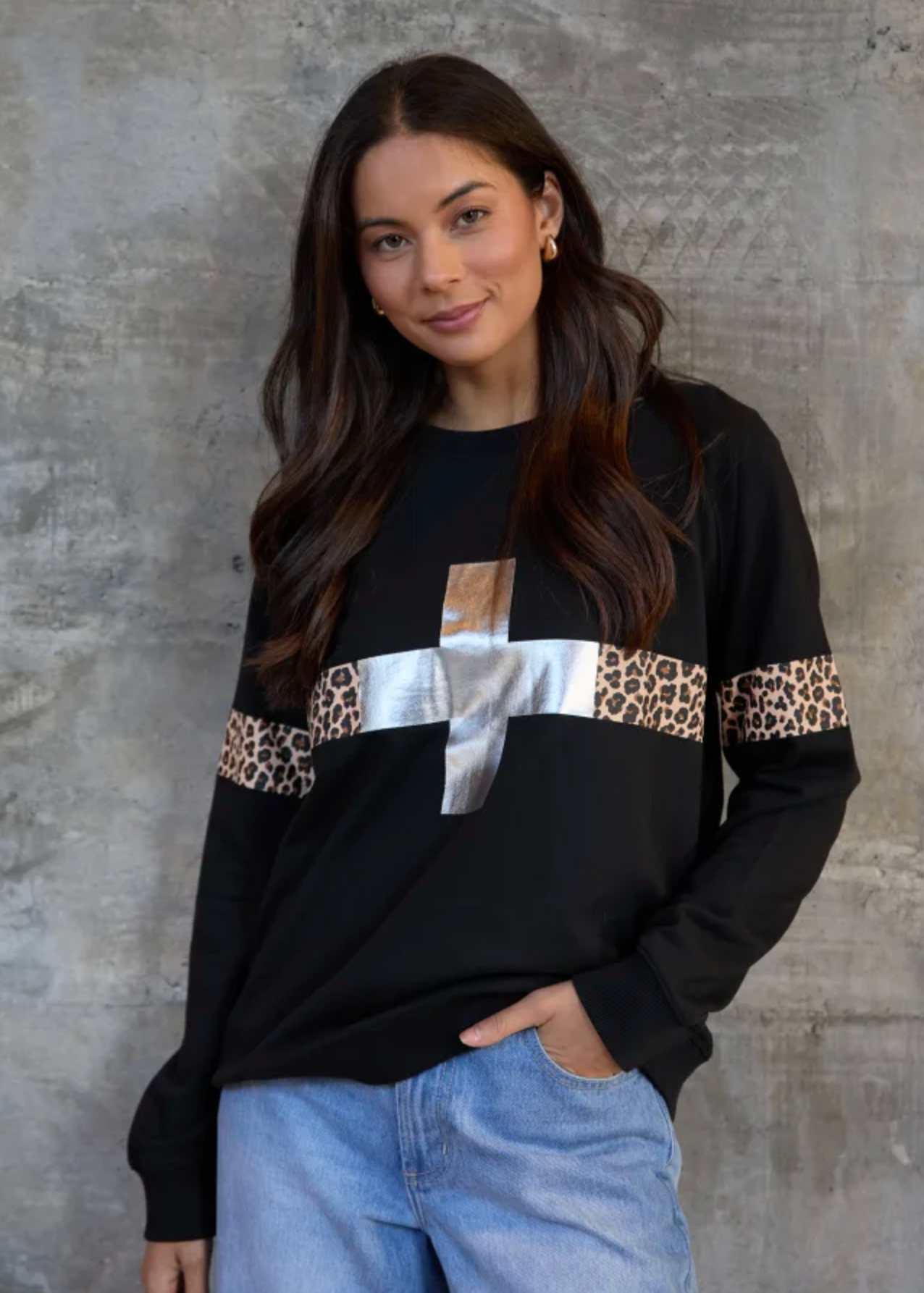 Classic Sweat - Silver Cross Leopard | Abbey Road Kaikoura