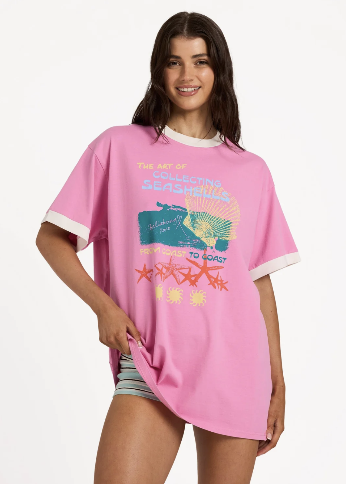Coastal Adventure Tee - Pink | Abbey Road Kaikoura