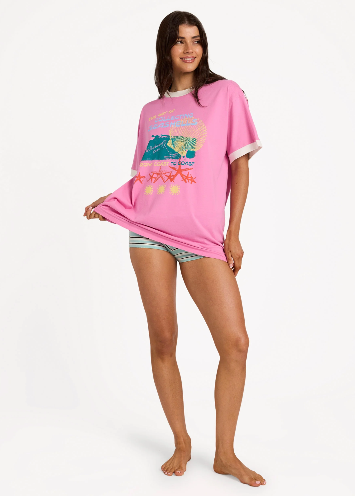 Coastal Adventure Tee - Pink | Abbey Road Kaikoura
