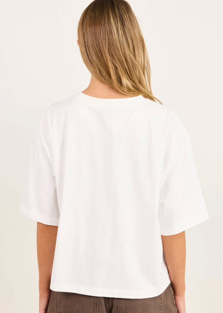 Cohesion White Oversized Boxy Tee  | Abbey Road Kaikoura