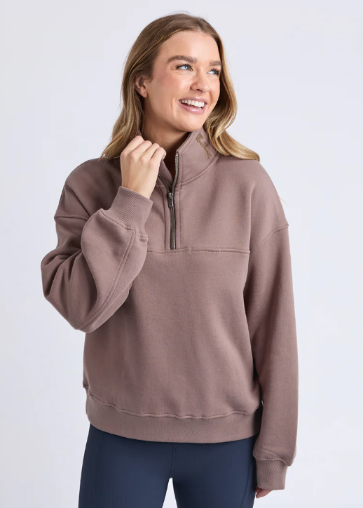 College Zip Crew Mocha | Abbey Road Kaikoura