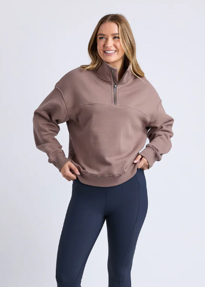 College Zip Crew Mocha | Abbey Road Kaikoura