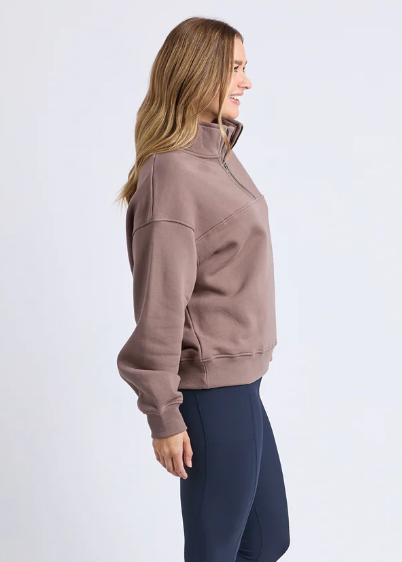 College Zip Crew Mocha | Abbey Road Kaikoura