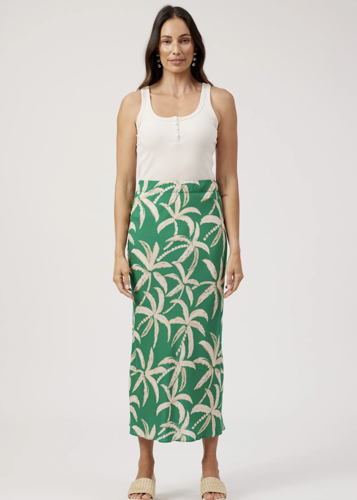 Congo Maxi Skirt Palm  | Abbey Road Kaikoura