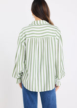 Load image into Gallery viewer, Connection Moss Stripe Drop Shoulder LS Shirt | Abbey Road Kaikoura