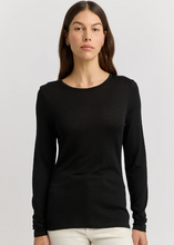 Load image into Gallery viewer, Crew Merino Tee Black | Abbey Road Kaikoura