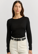 Load image into Gallery viewer, Crew Merino Tee Black | Abbey Road Kaikoura