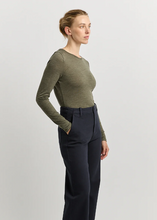 Load image into Gallery viewer, Crew Merino Tee Kale | Abbey Road Kaikoura