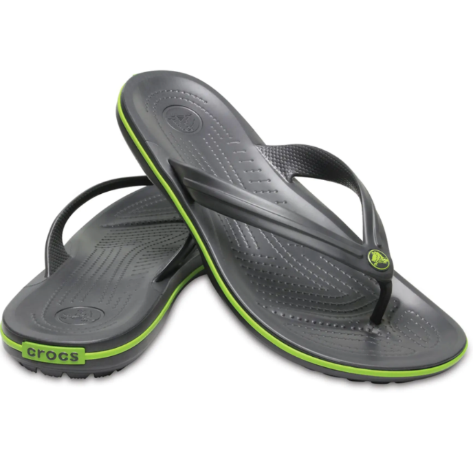 Crocband Flip - Graphite/Volt Green | Abbey Road Kaikoura