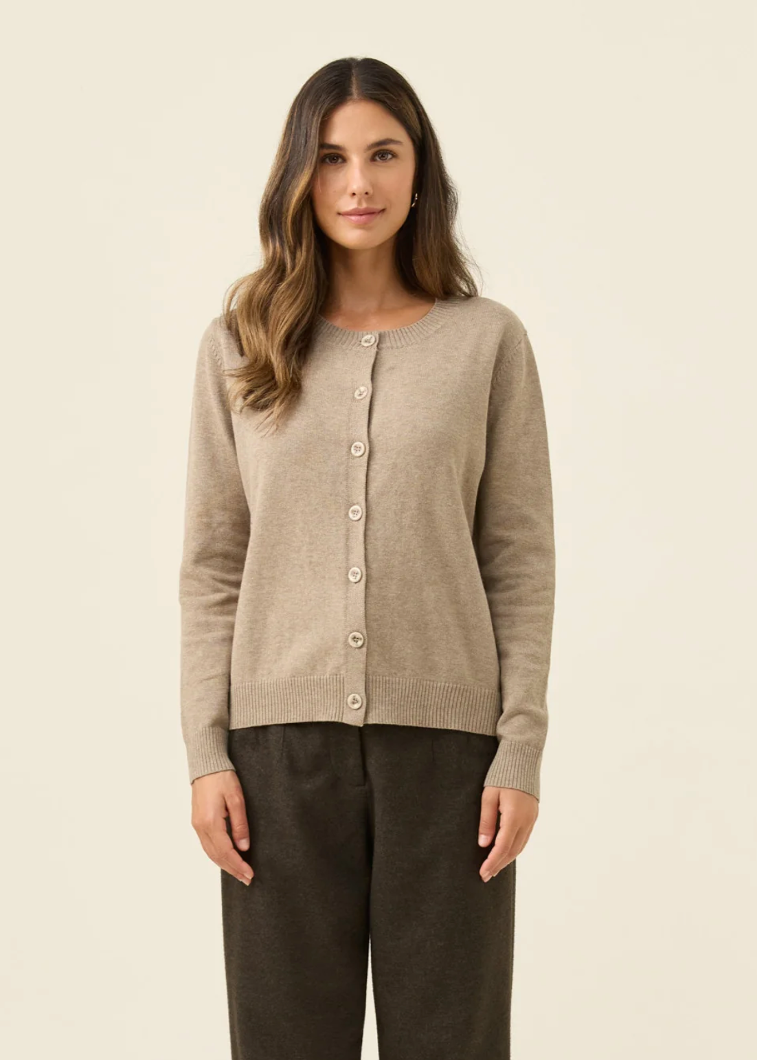 Darby Cardigan - Stone | Abbey Road Kaikoura