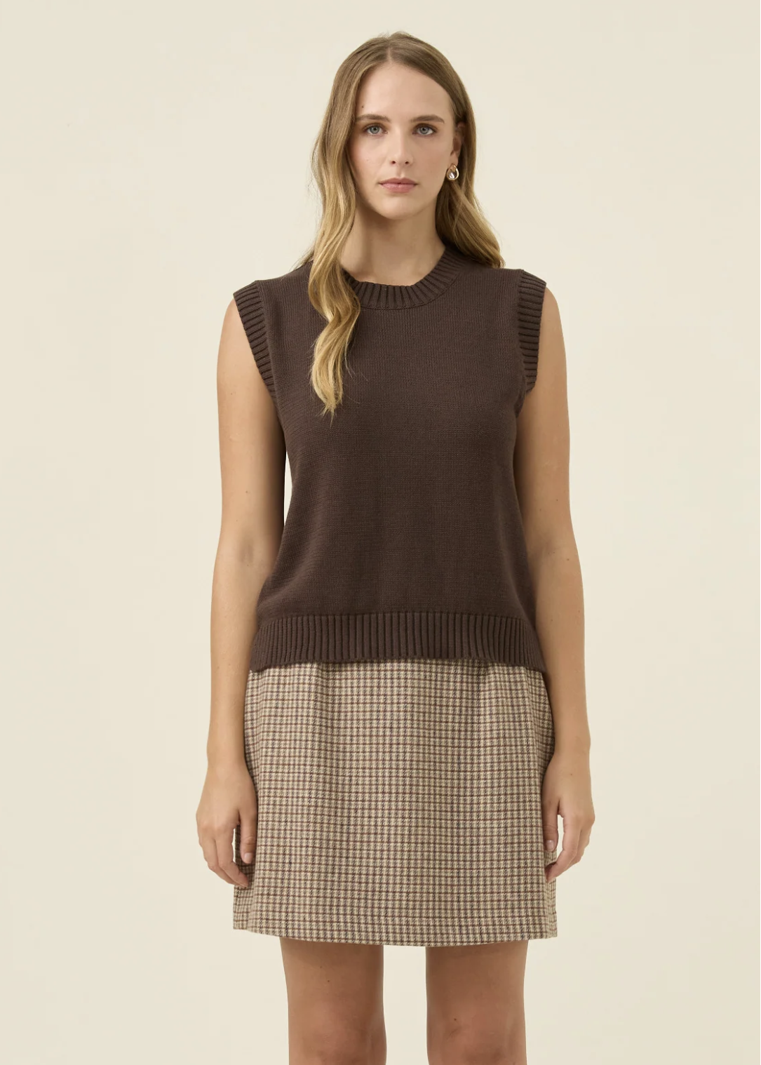 Darby Knit Vest - Chocolate | Abbey Road Kaikoura