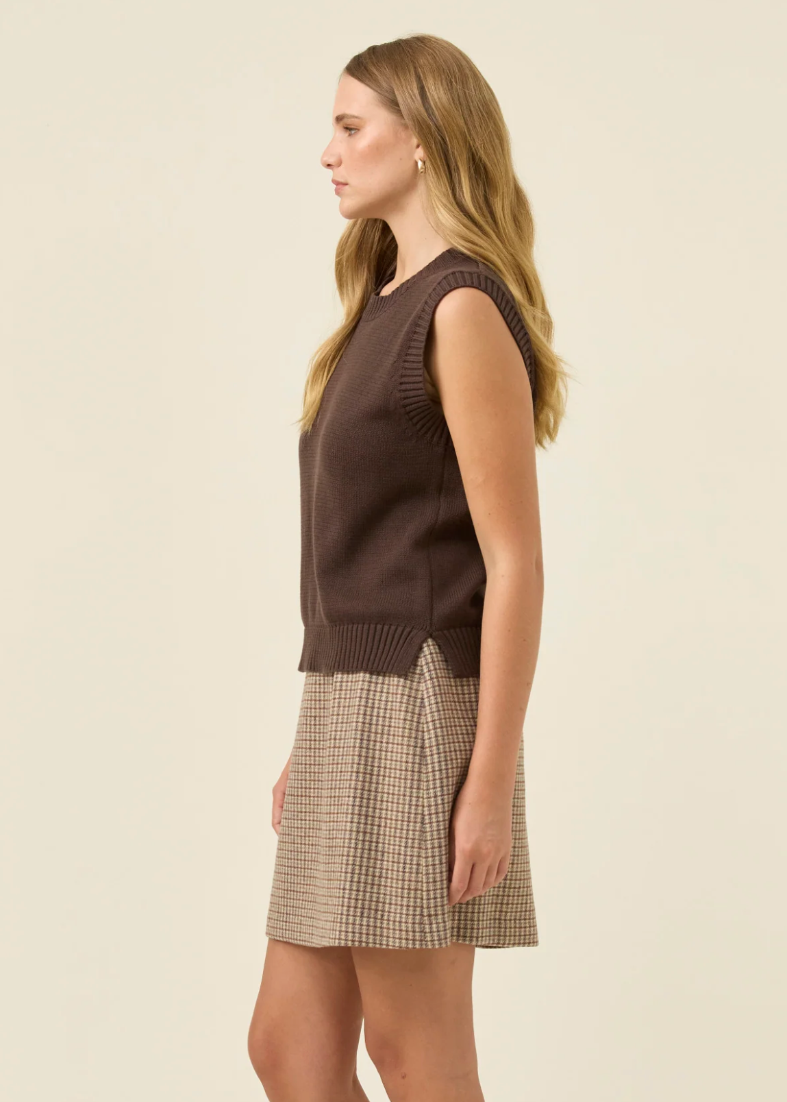 Darby Knit Vest - Chocolate | Abbey Road Kaikoura
