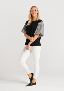 SEDUCE Eloise Top Black Check | Abbey Road Kaikoura