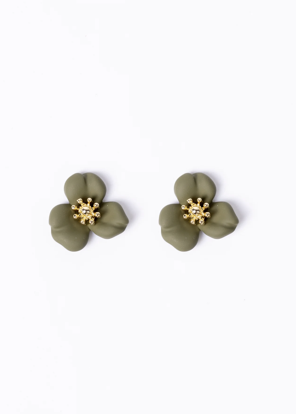 Earring Delicate Flower - Martini Olive | Abbey Road Kaikoura