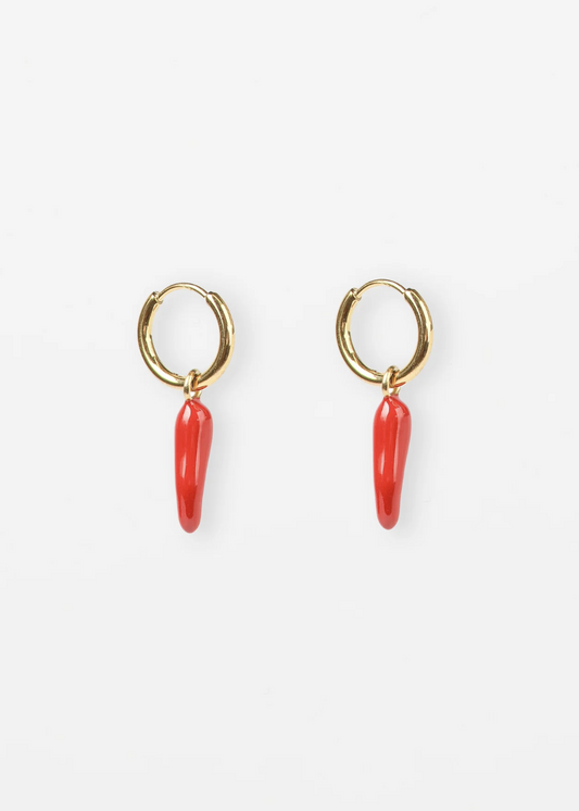 Earrings Chillies - Gold  |  Abbey Road Kaikoura