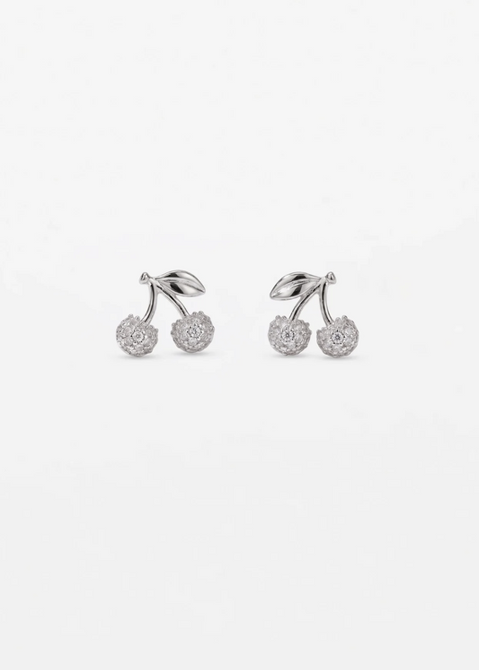 Earrings Crystal Cherries - Silver |  Abbey Road Kaikoura