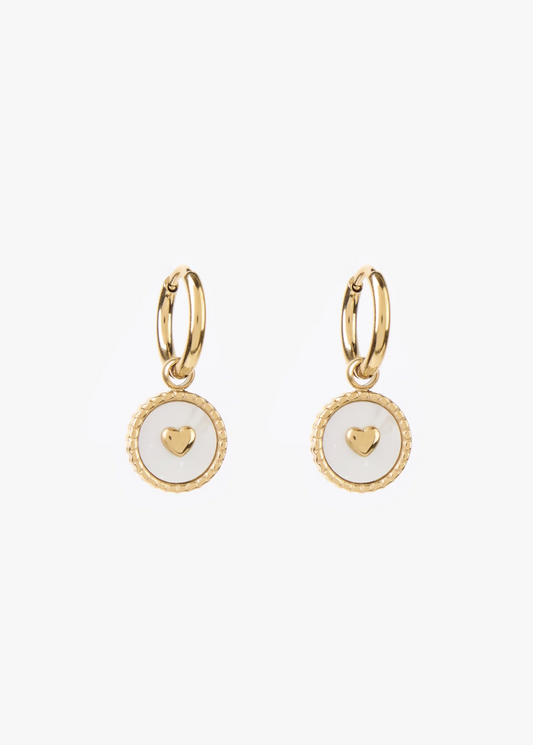 Earrings Pendent Mini Heart - Gold | Abbey Road Kaikoura