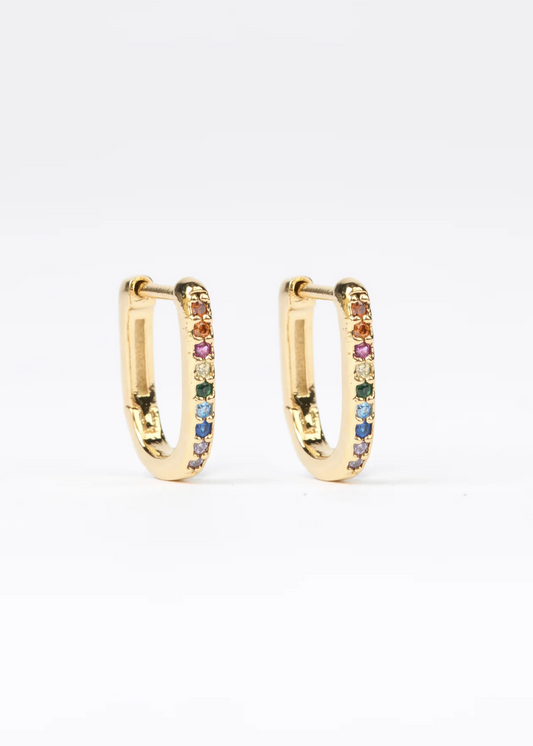 Earrings Square Hoop - Gold | Abbey Road Kaikoura