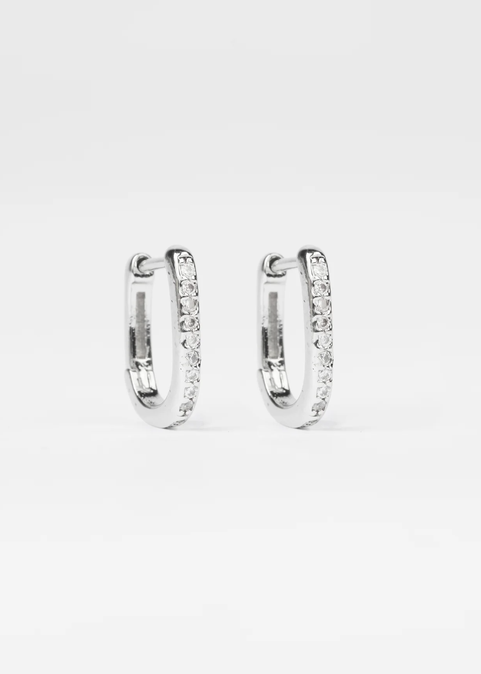 Earrings Square Hoop - Silver | Abbey Road Kaikoura