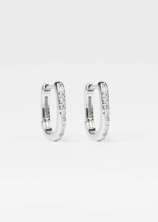 Earrings Square Hoop - Silver | Abbey Road Kaikoura