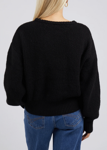 Elm Elliot Cable Knit/Black|Abbey Road