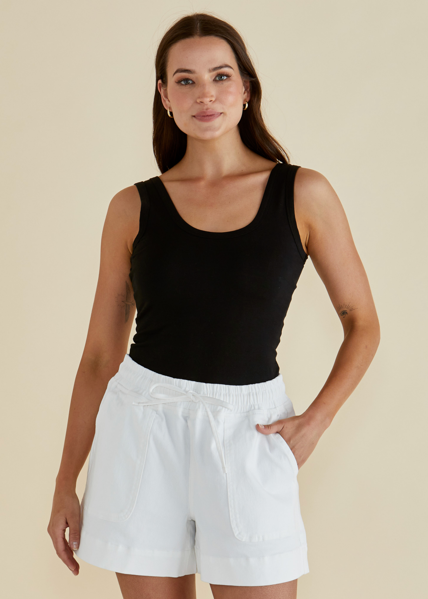 Emma Scoop Tank - Black | Abbey Road Kaikoura