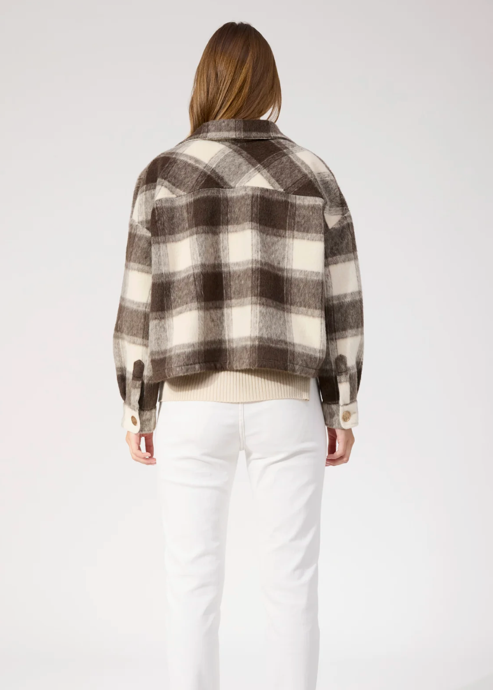 Fargo Cropped Jacket  - Brown  | Abbey Road Kaikoura