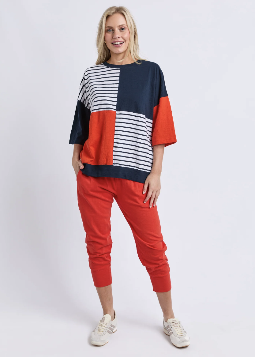 Fig Sweat - Tang/Navy/Wht | Abbey Road Kaikoura