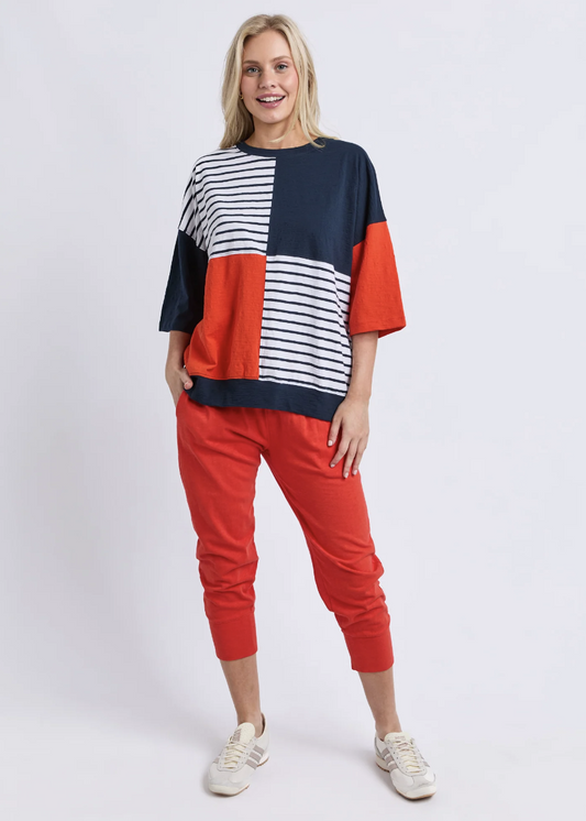 Fig Sweat - Tang/Navy/Wht | Abbey Road Kaikoura