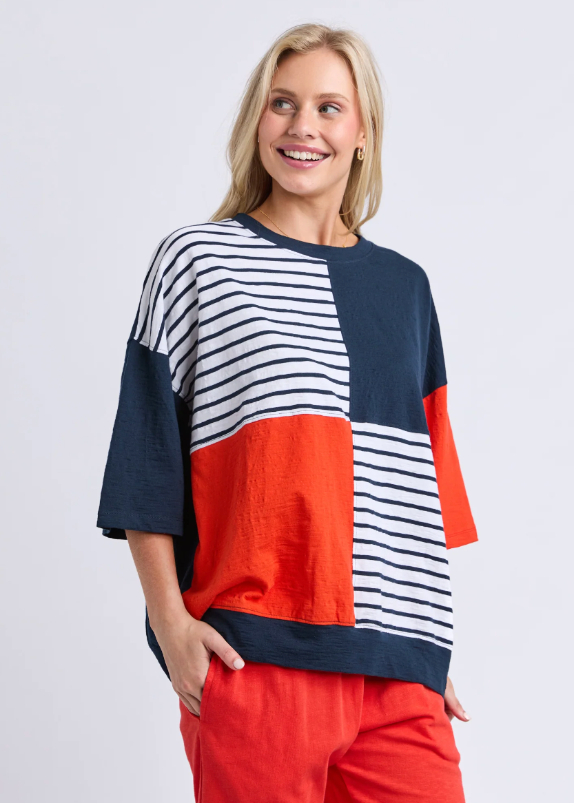 Fig Sweat - Tang/Navy/Wht | Abbey Road Kaikoura