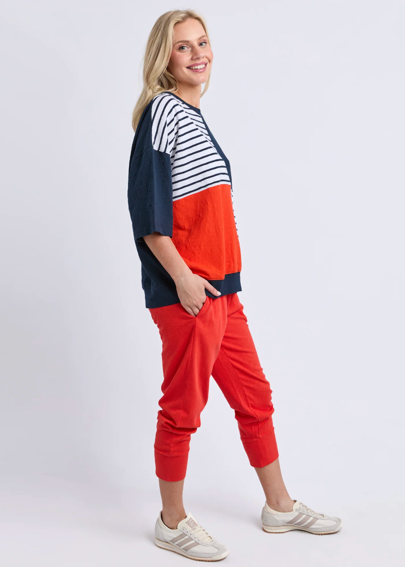 Fig Sweat - Tang/Navy/Wht | Abbey Road Kaikoura