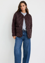 Load image into Gallery viewer, Frankly Chocolate Boxy Snap Front Puffer Jacket | Abbey Road Kaikoura