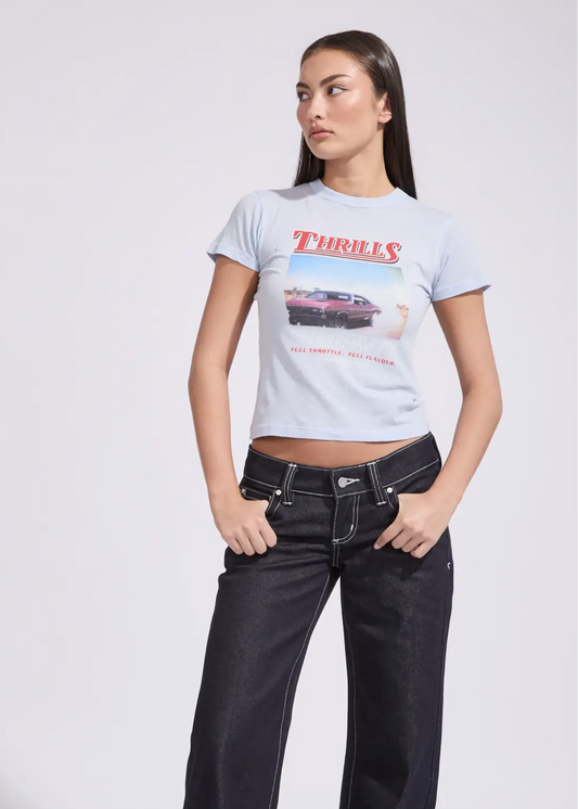 Full Throttle Boy Tee - Placid Blue | Abbey Road Kaikoura
