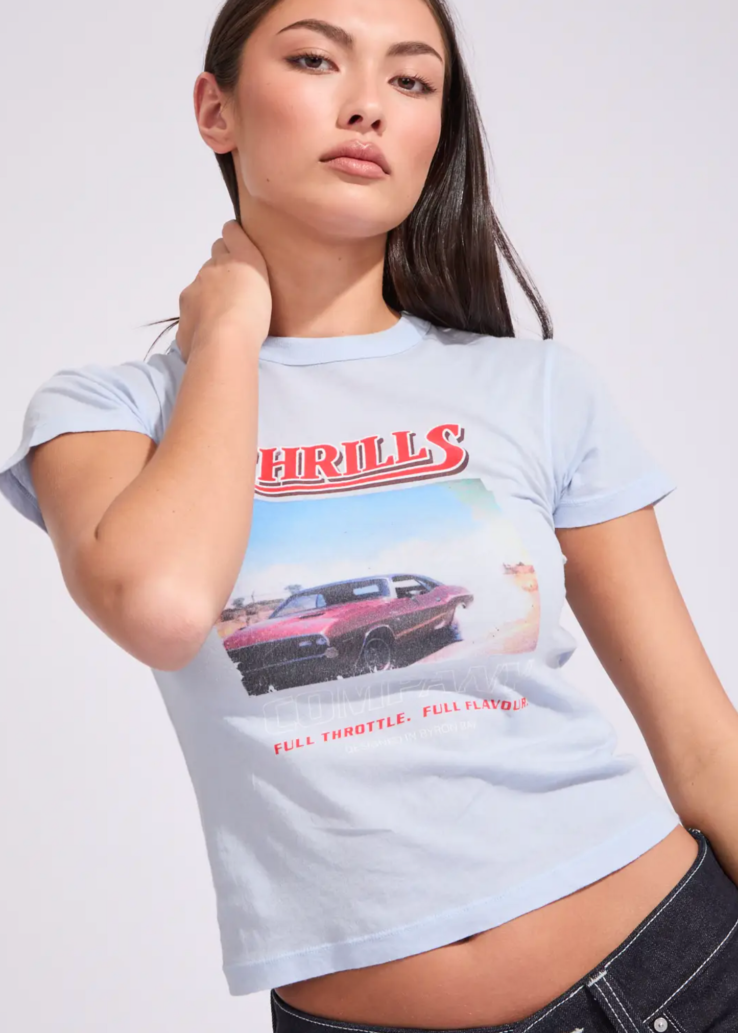 Full Throttle Boy Tee - Placid Blue | Abbey Road Kaikoura