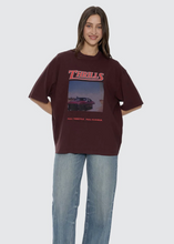 Load image into Gallery viewer, Full Throttle Oversized Tee - Bitter Chocolate | Abbey Road Kaikoura
