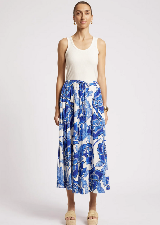 Gaia Maxi Skirt - Azure | Abbey Road Kaikoura
