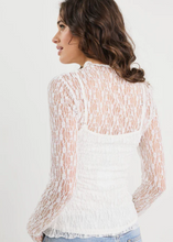 Load image into Gallery viewer, Giving Lace Top Ivory | Abbey Road Kaikoura