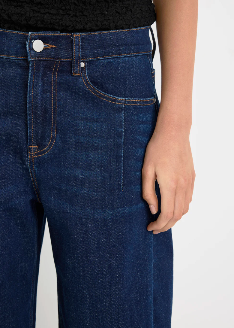 Graduate Dark Blue Stretch Barrel Jeans  | Abbey Road Kaikoura