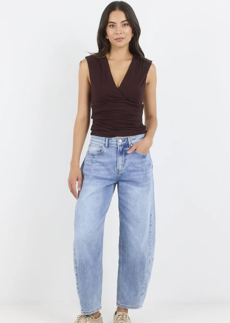 Graduate Light Blue Stretch Barrel Jeans | Abbey Road Kaikoura