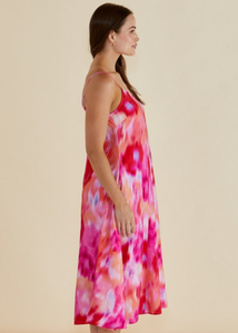 Harriet Dress Floral Abstract_2 | Abbey Road Kaikoura