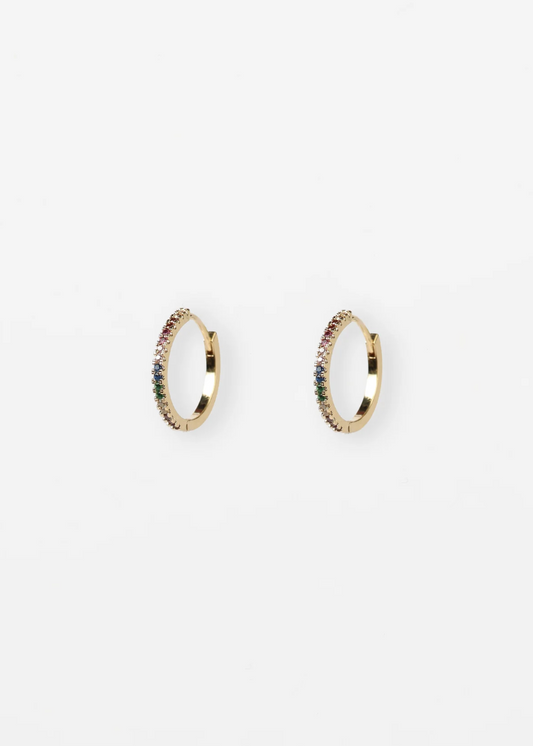 Hoop Multi Crystals - Gold | Abbey Road Kaikoura