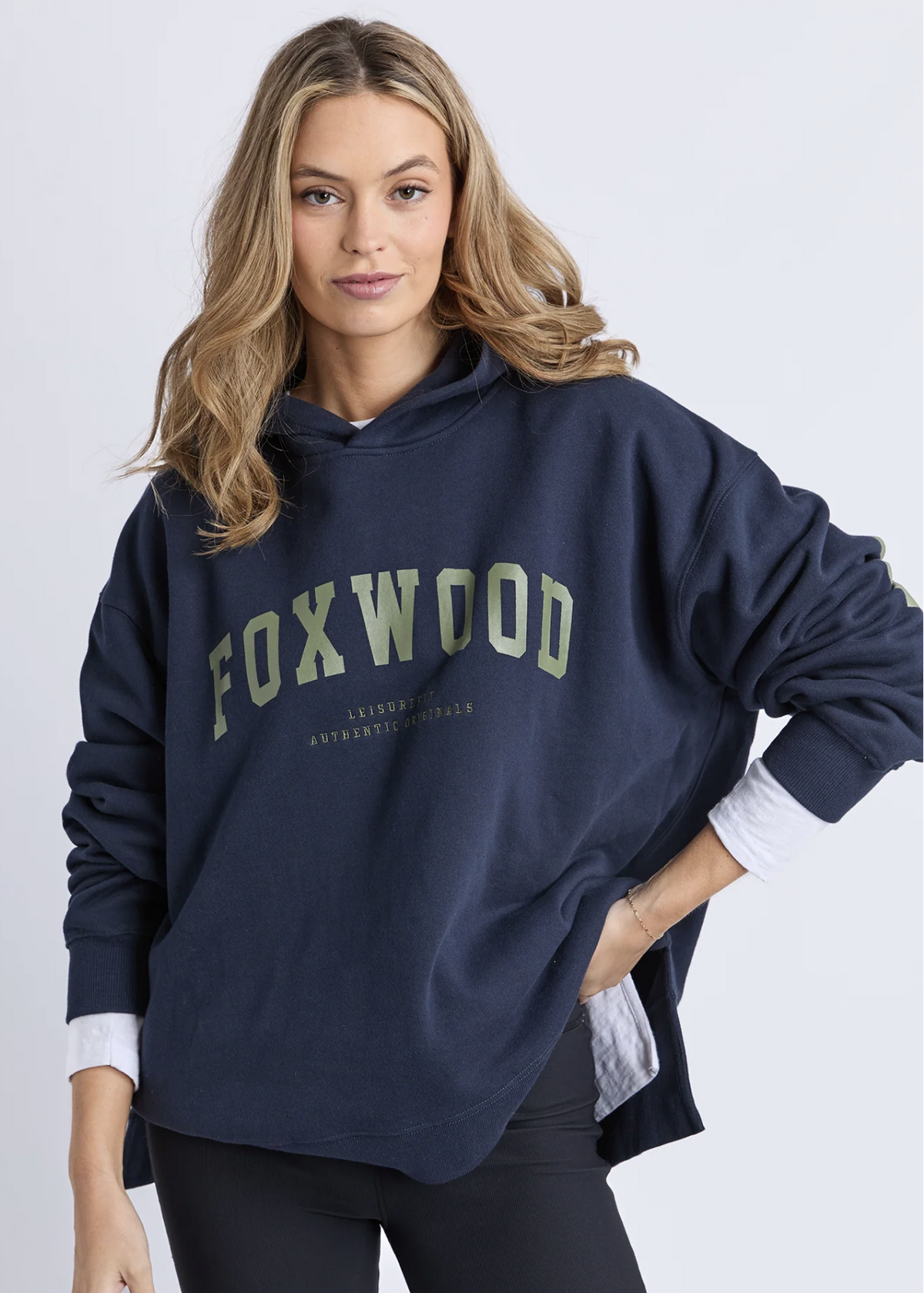 Interval Hoodie - Navy/Khaki | Abbey Road Kaikoura