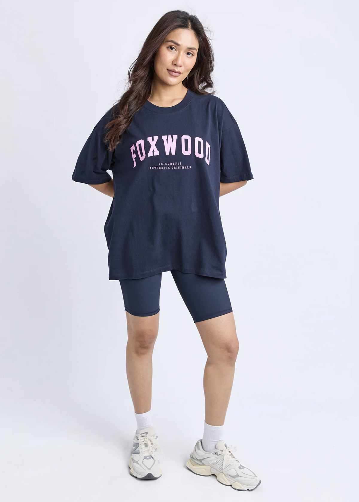 Interval Tee - Navy/Pink | Abbey Road Kaikoura