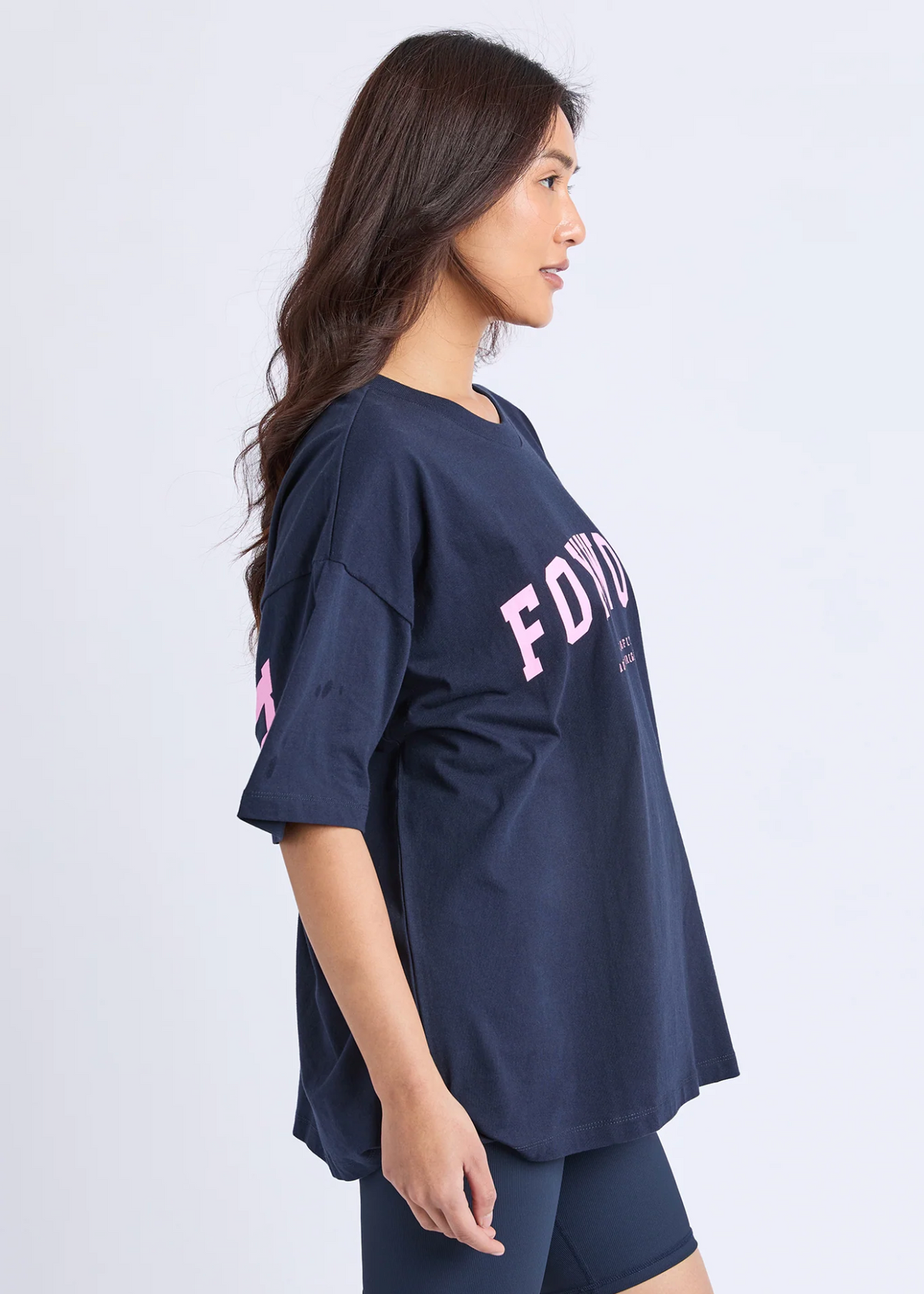 Interval Tee - Navy/Pink | Abbey Road Kaikoura