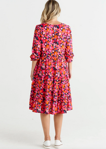 Betty Basics Janie Dress/ Brushed Floral|Abbey Road